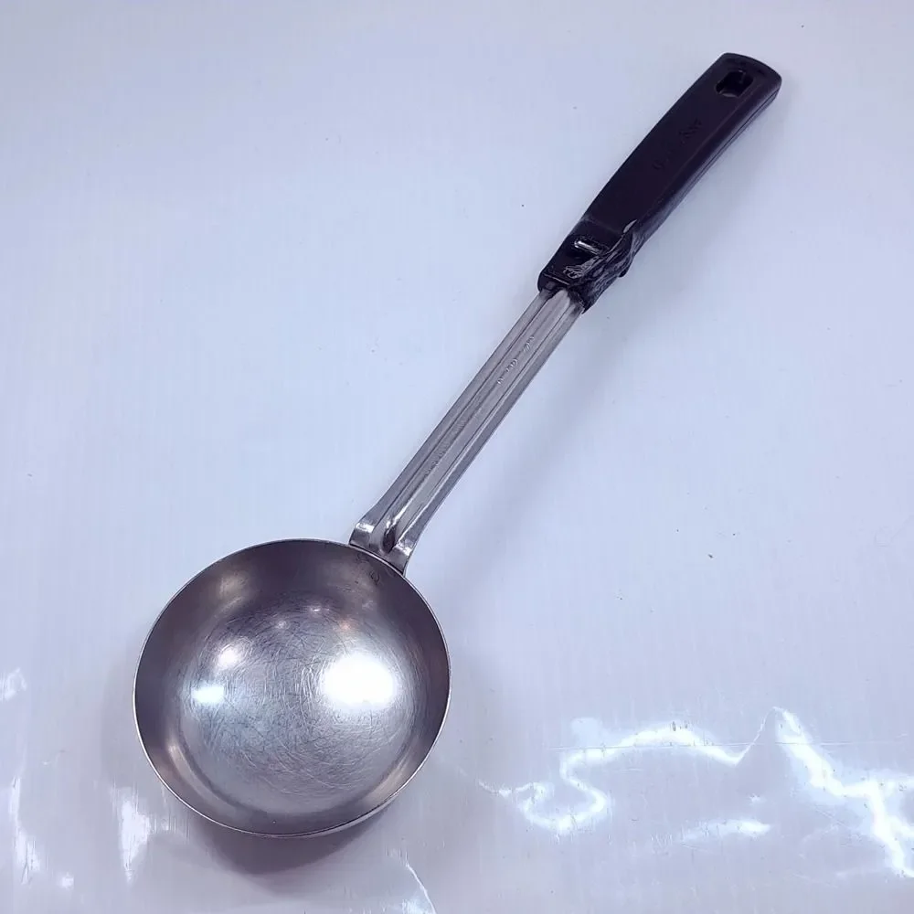 Grip N Serv Spoodle Solid stainless steel spoon ladle Black Handle Serve USA